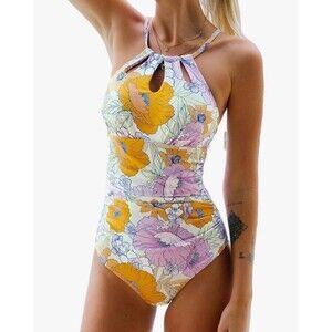 CUPSHE One Piece Swimsuit High Neck Tummy Control Swimwear Bathing Suit NWT